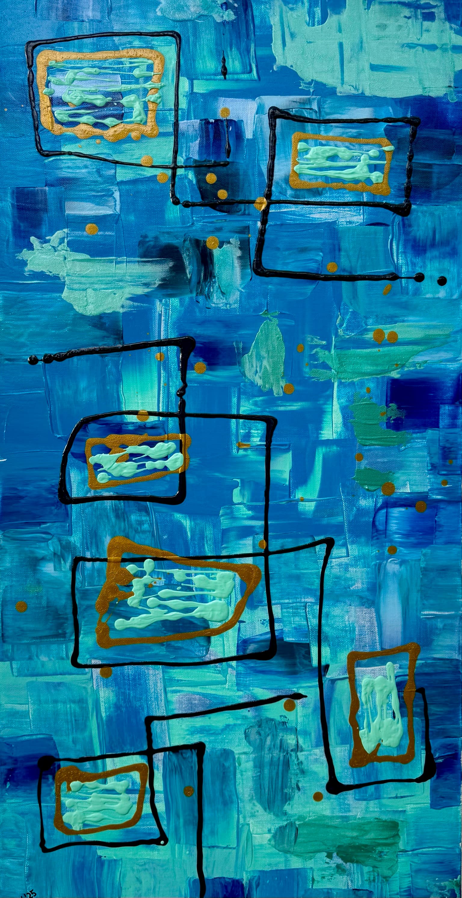 Corners In Blue detail