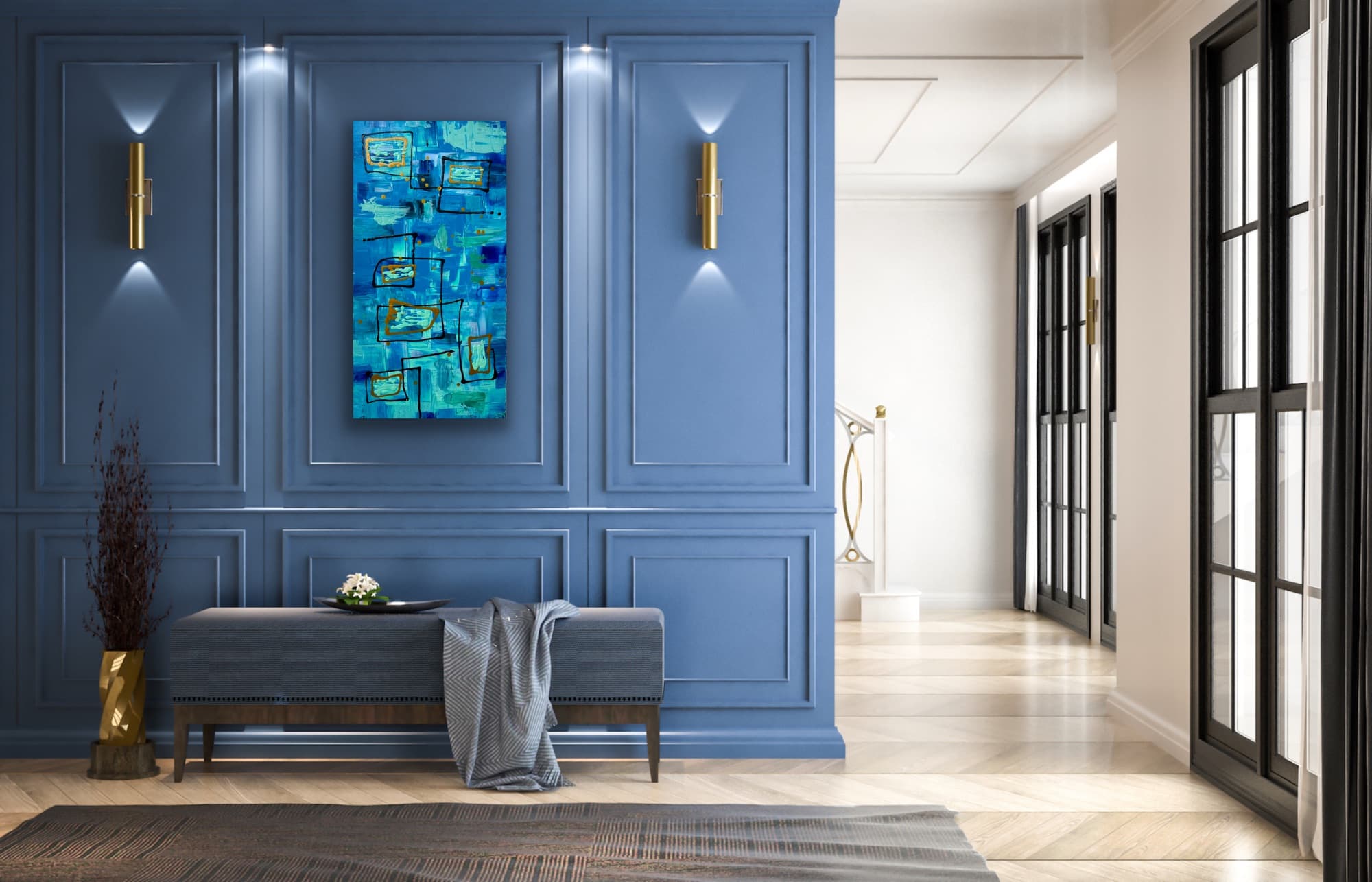 Corners In Blue