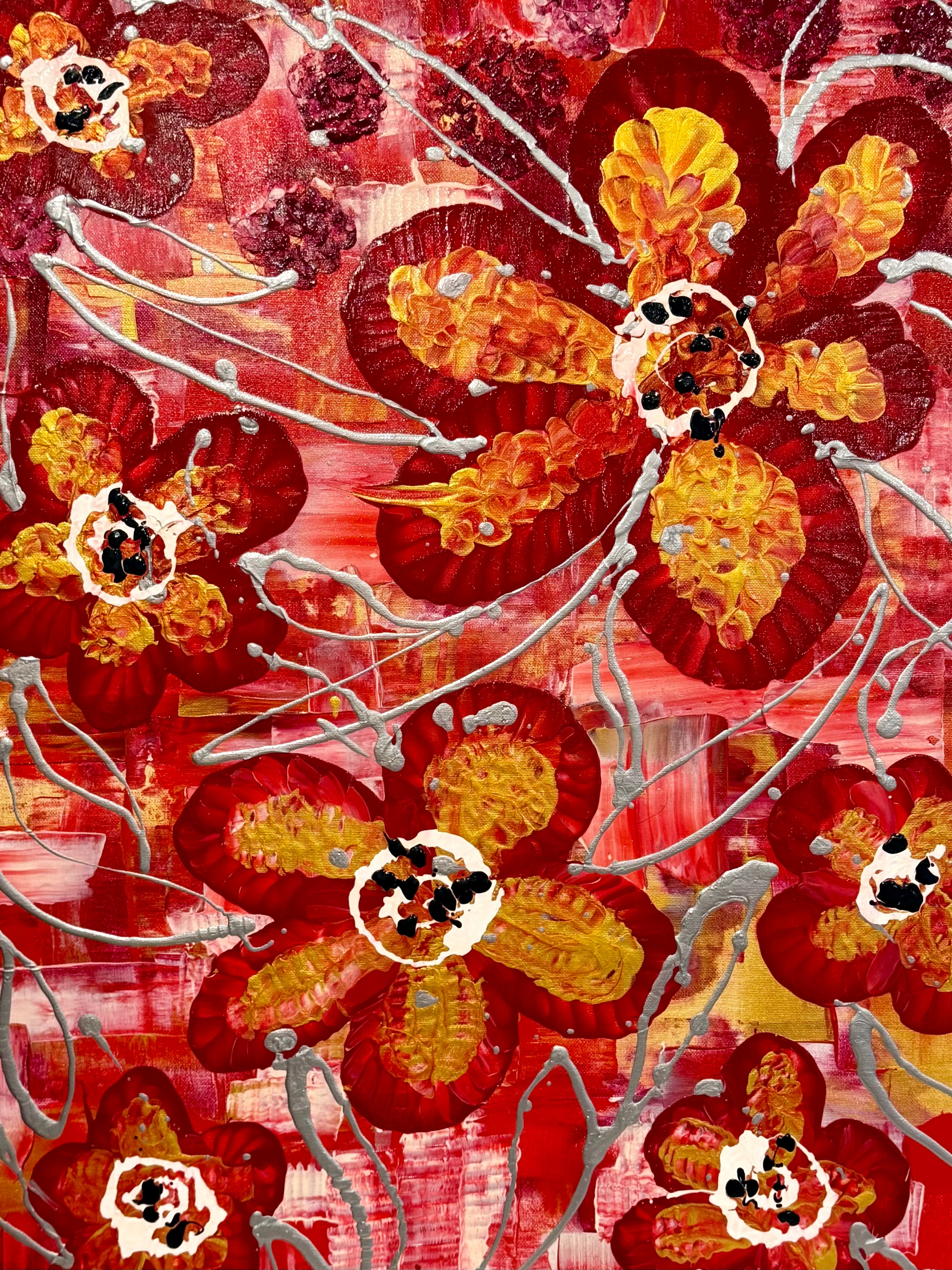 Crimson Bloom Symphony detail