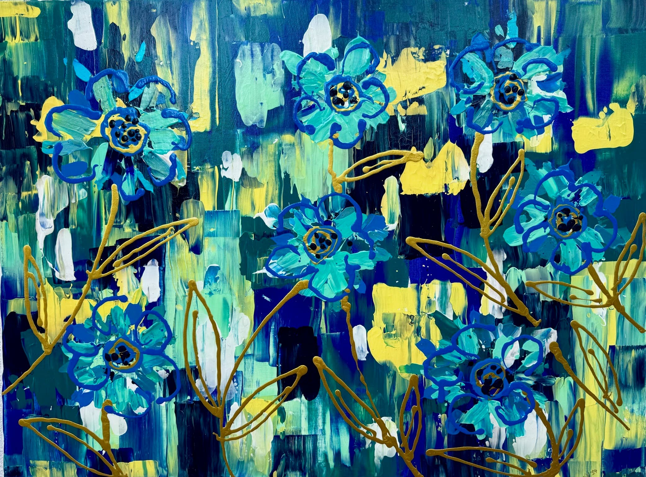 Cobalt Night Garden detail